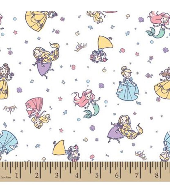 Fat Quarter Disney Princesse Raiponce Toss sur violet 100% coton quilting tissu